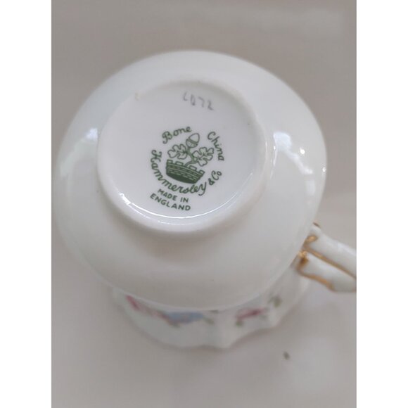 Vintage Hammersley England Bone China Cup & Saucer Set Floral 1970's - Picture 13 of 15